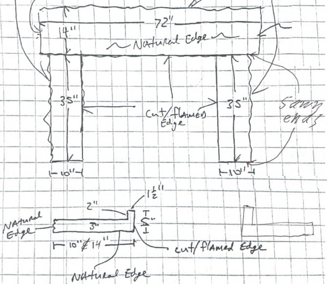 A rough draft of the shop drawing was used to fabricate the curb to meet the specs of the fireplace surround