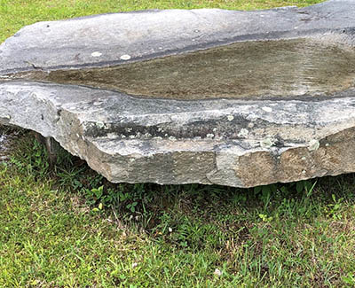 Large granite stone water feature