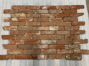 Applying a wet finish to the old brick will give the Rockpile veneer a different look for your project